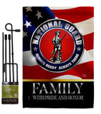 US National Guard Family Honor - Military Americana Vertical Impressions Decorative Flags HG108616 Made In USA