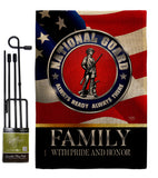 US National Guard Family Honor - Military Americana Vertical Impressions Decorative Flags HG108616 Made In USA