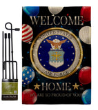 Welcome Home Air Force - Military Americana Vertical Impressions Decorative Flags HG108625 Made In USA