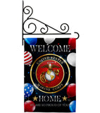 Welcome Home Marine Corp - Military Americana Vertical Impressions Decorative Flags HG108626 Made In USA