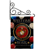 Welcome Home Marine Corp - Military Americana Vertical Impressions Decorative Flags HG108626 Made In USA