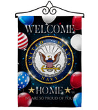 Welcome Home Navy - Military Americana Vertical Impressions Decorative Flags HG108628 Made In USA