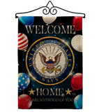 Welcome Home Navy - Military Americana Vertical Impressions Decorative Flags HG108628 Made In USA