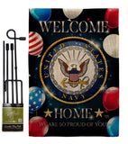 Welcome Home Navy - Military Americana Vertical Impressions Decorative Flags HG108628 Made In USA