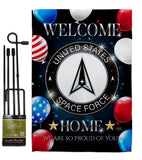 Welcome Home Space Force - Military Americana Vertical Impressions Decorative Flags HG108630 Made In USA