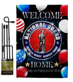 Welcome Home National Guard - Military Americana Vertical Impressions Decorative Flags HG108633 Made In USA