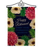 Enjoy Retirement - Military Americana Vertical Impressions Decorative Flags HG108634 Made In USA