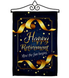 Retirement Fun Begins - Military Americana Vertical Impressions Decorative Flags HG108636 Made In USA