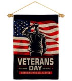 Honor Our Veterans - Military Americana Vertical Impressions Decorative Flags HG108638 Made In USA