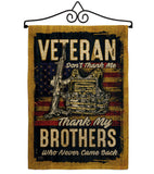 Veteran Brothers - Military Americana Vertical Impressions Decorative Flags HG108640 Made In USA