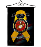 Support Marine Corps - Military Americana Vertical Impressions Decorative Flags HG108645 Made In USA