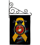 Support Marine Corps - Military Americana Vertical Impressions Decorative Flags HG108645 Made In USA