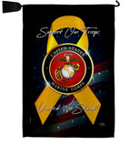 Support Marine Corps - Military Americana Vertical Impressions Decorative Flags HG108645 Made In USA