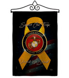 Support Marine Corps - Military Americana Vertical Impressions Decorative Flags HG108645 Made In USA