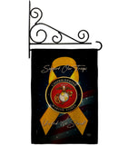 Support Marine Corps - Military Americana Vertical Impressions Decorative Flags HG108645 Made In USA