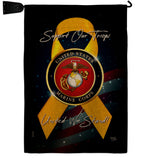 Support Marine Corps - Military Americana Vertical Impressions Decorative Flags HG108645 Made In USA