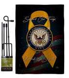 Support Navy - Military Americana Vertical Impressions Decorative Flags HG108648 Made In USA