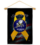 Support Seabees - Military Americana Vertical Impressions Decorative Flags HG108652 Made In USA