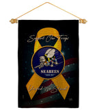 Support Seabees - Military Americana Vertical Impressions Decorative Flags HG108652 Made In USA