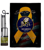 Support Seabees - Military Americana Vertical Impressions Decorative Flags HG108652 Made In USA