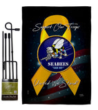 Support Seabees - Military Americana Vertical Impressions Decorative Flags HG108652 Made In USA