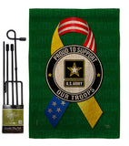 Support Army Troops - Military Americana Vertical Impressions Decorative Flags HG108654 Made In USA