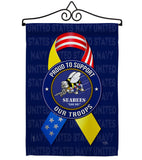 Support Seabees Troops - Military Americana Vertical Impressions Decorative Flags HG108656 Made In USA