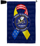 Support Seabees Troops - Military Americana Vertical Impressions Decorative Flags HG108656 Made In USA