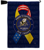 Support Seabees Troops - Military Americana Vertical Impressions Decorative Flags HG108656 Made In USA