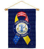 Support Air National Guard Troops - Military Americana Vertical Impressions Decorative Flags HG108657 Made In USA