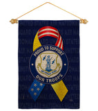 Support Air National Guard Troops - Military Americana Vertical Impressions Decorative Flags HG108657 Made In USA