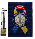 Support Air National Guard Troops - Military Americana Vertical Impressions Decorative Flags HG108657 Made In USA