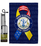 Support Air National Guard Troops - Military Americana Vertical Impressions Decorative Flags HG108657 Made In USA