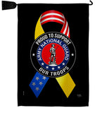 Support Army National Guard Troops - Military Americana Vertical Impressions Decorative Flags HG108658 Made In USA