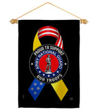 Support Army National Guard Troops - Military Americana Vertical Impressions Decorative Flags HG108658 Made In USA