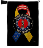 Support Army National Guard Troops - Military Americana Vertical Impressions Decorative Flags HG108658 Made In USA