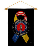 Support Army National Guard Troops - Military Americana Vertical Impressions Decorative Flags HG108658 Made In USA