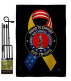 Support Army National Guard Troops - Military Americana Vertical Impressions Decorative Flags HG108658 Made In USA