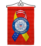 Support Coast Guard Troops - Military Americana Vertical Impressions Decorative Flags HG108660 Made In USA