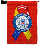 Support Coast Guard Troops - Military Americana Vertical Impressions Decorative Flags HG108660 Made In USA