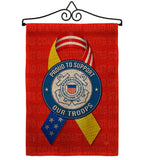 Support Coast Guard Troops - Military Americana Vertical Impressions Decorative Flags HG108660 Made In USA