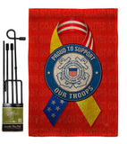 Support Coast Guard Troops - Military Americana Vertical Impressions Decorative Flags HG108660 Made In USA