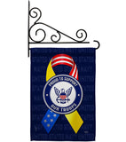 Support Navy Troops - Military Americana Vertical Impressions Decorative Flags HG108661 Made In USA