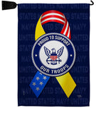 Support Navy Troops - Military Americana Vertical Impressions Decorative Flags HG108661 Made In USA