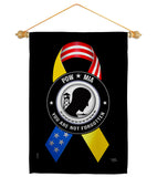 Support POW MIA Troops - Military Americana Vertical Impressions Decorative Flags HG108663 Made In USA