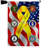 Support All Military Troops - Military Americana Vertical Impressions Decorative Flags HG108664 Made In USA