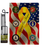 Support All Military Troops - Military Americana Vertical Impressions Decorative Flags HG108664 Made In USA