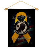 Support POW MIA - Military Americana Vertical Impressions Decorative Flags HG108665 Made In USA