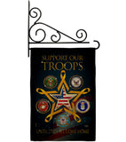 Support our Military Troops - Military Americana Vertical Impressions Decorative Flags HG108666 Made In USA