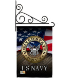 US Navy - Military Americana Vertical Impressions Decorative Flags HG137035 Made In USA